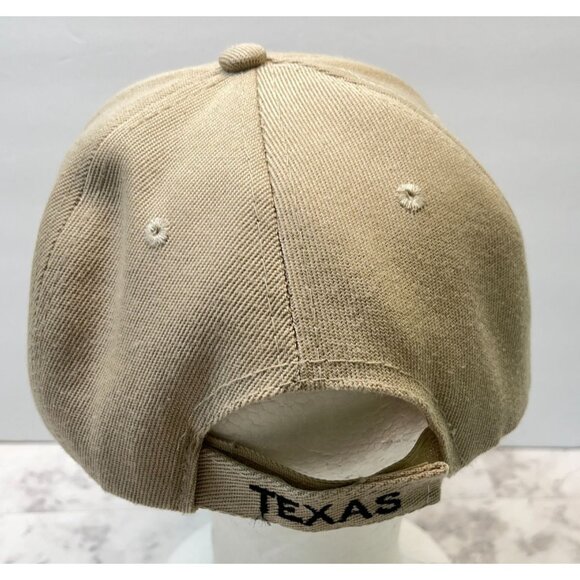 Texas Flag Baseball Cap Strapback Hat USA Patriotic Embroidered Khaki - Picture 2 of 10
